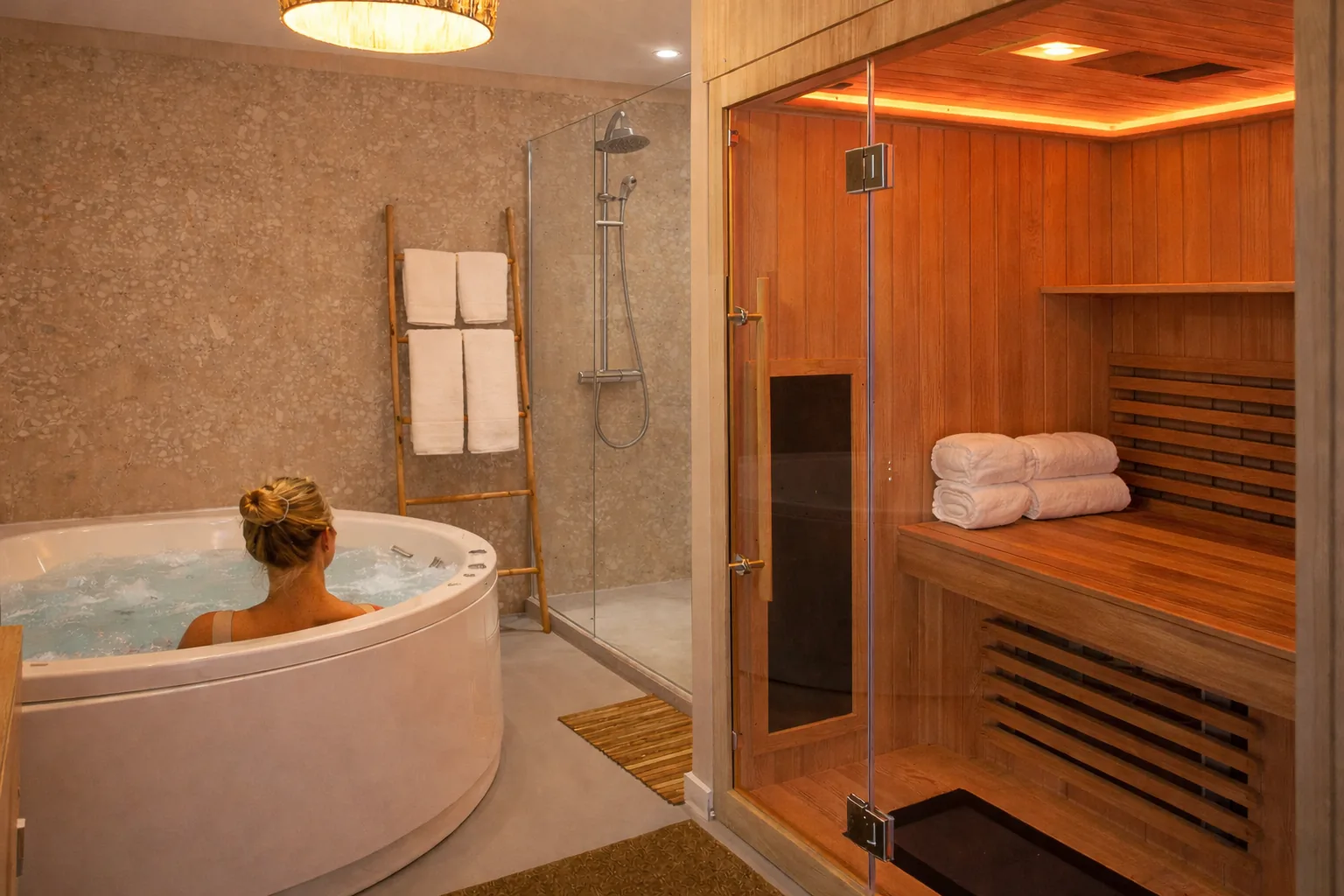Espace spa balnéothérapie et sauna